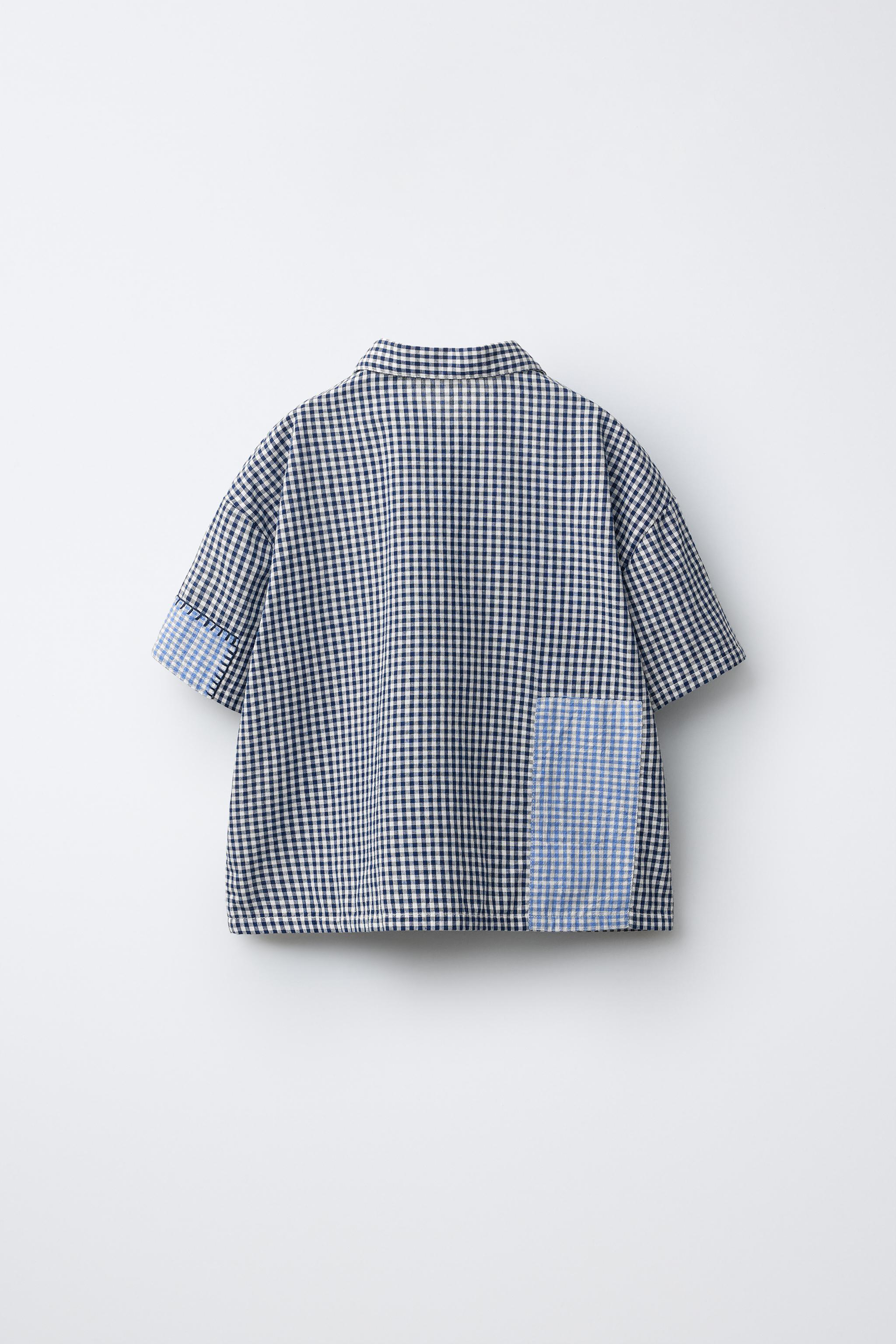 CHEMISE IMPRIMÉE À CARREAUX VICHY PATCHWORK